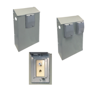 Midwest power outlet shroud, water shroud for rv pedestal